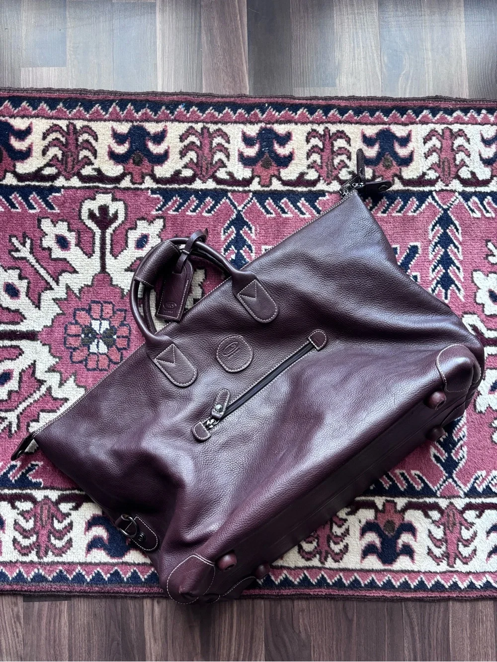 Bric's Leather Weekender Bag in Brown